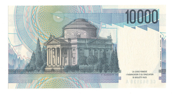 Italy: 1984 10000 Lire Banknote P-112 Italy: 1984 10000 Lire Banknote P-112
