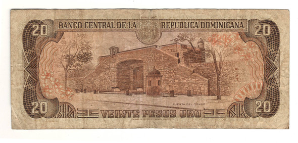 Dominican Republic: 1987 20 Pesos Banknote Dominican Republic: 1987 20 Pesos Banknote