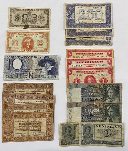 Netherlands: Various Banknote Collection Lot (17 Pieces) Netherlands: Various Banknote Collection Lot (17 Pieces)