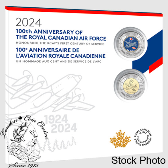 Canada: 2024 $2 Toonie 100th Anniversary of RCAF Commemorative Collector Keepsake Card Canada: 2024 $2 Toonie 100th Anniversary of RCAF Commemorative Collector Keepsake Card