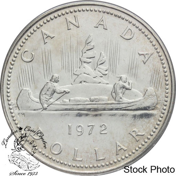 Canada: 1972 $1 Voyageur Design Silver Dollar Coin