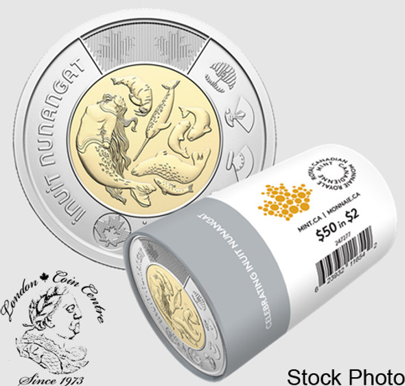 Canada: 2024 $2 Toonie Celebrating Inuit Nunangat Special Wrap Non-Coloured Roll (25 Coins) Canada: 2024 $2 Toonie Celebrating Inuit Nunangat Special Wrap Non-Coloured Roll (25 Coins)