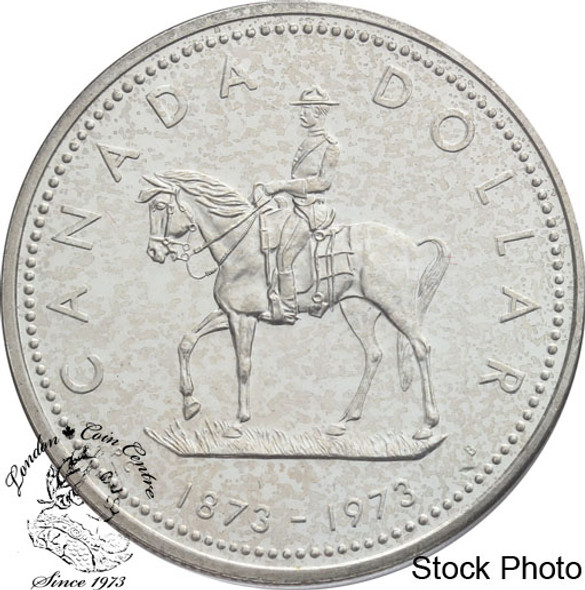 Canada: 1973 $1 Royal Canadian Mounted Police Centennial Silver Dollar Coin