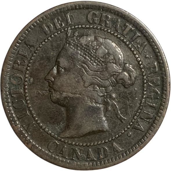 Canada: 1891 1 Cent SDLL Obv. 2 F12 with Lamination Error
