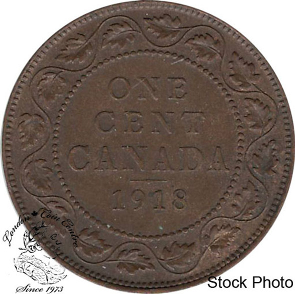 Canada: 1918 1 Cent AU50