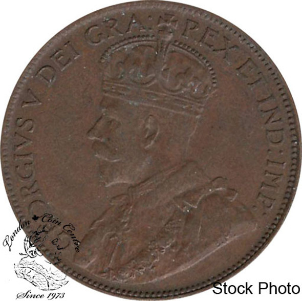 Canada: 1920 Large 1 Cent AU50
