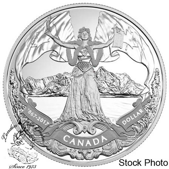 Canada: 2017 $1 150th Anniversary of Canadian Confederation Proof Silver Dollar *Scuffed Box*