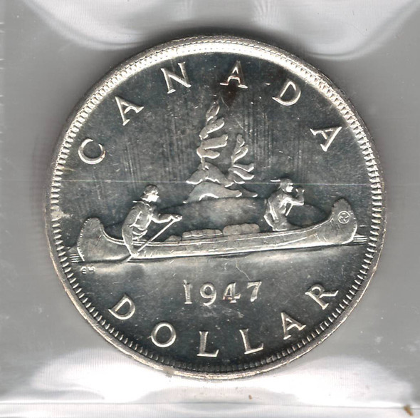 Canada: 1947 Silver Dollar Blunt 7 ICCS MS63 #2