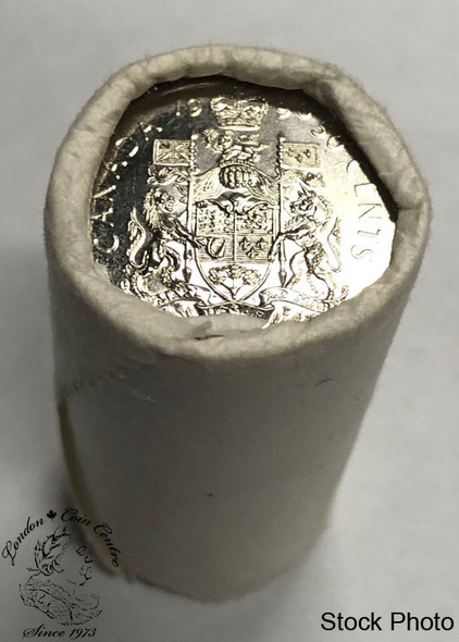 Canada: 1990 50 Cent Original Roll (25 Coins)**Tape on roll**