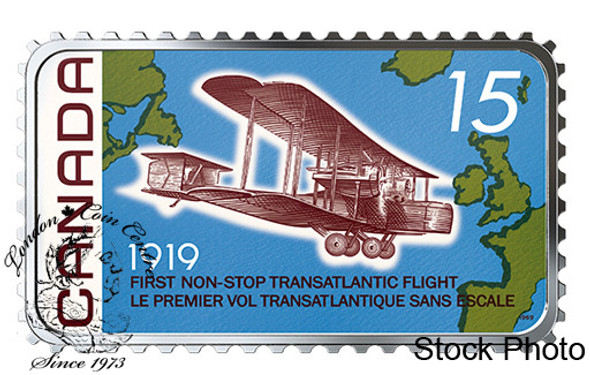 Canada: 2019 $20 100th Anniversary of the First Non-Stop Transatlantic Flight Pure Silver Coloured Coin *Scuffed Box*