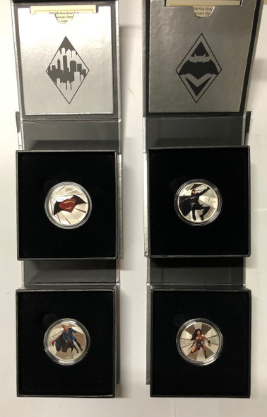 Canada: 2016 $10 Batman vs Superman: Dawn of Justice 4 Silver Coin Set *Missing $20 for $20 Coin*