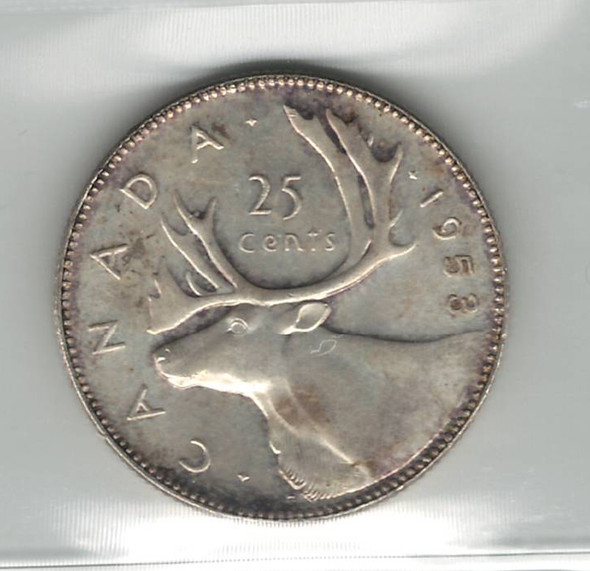 Canada: 1953 25 Cents Large Date ICCS MS64 Canada: 1953 25 Cents Large Date ICCS MS64