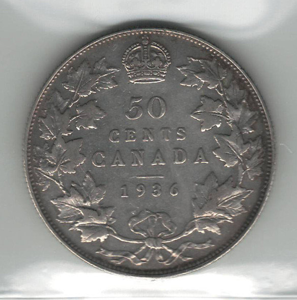 Canada: 1936 50 Cent ICCS F12 #3