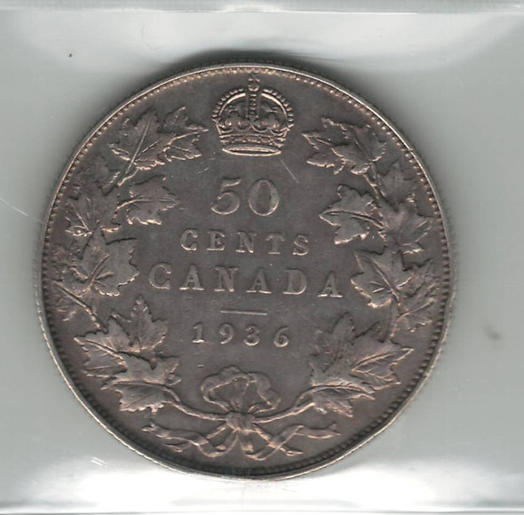 Canada: 1936 50 Cent ICCS F15 #2
