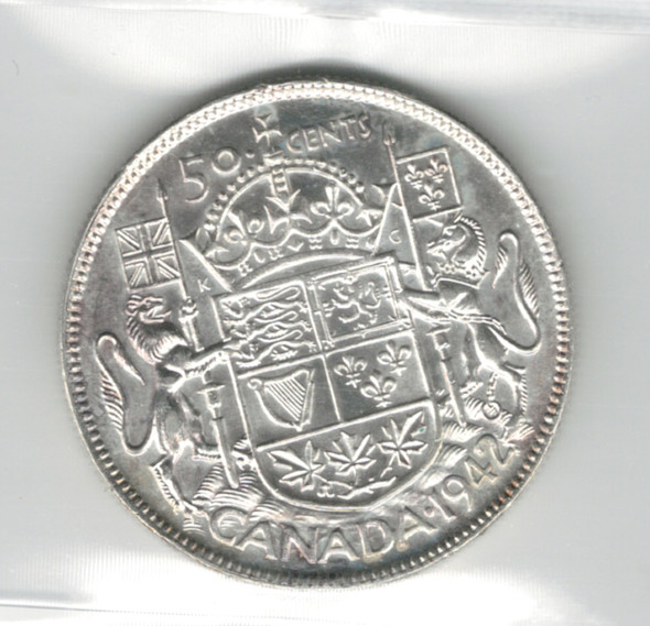 Canada: 1942 50 Cent ICCS MS60 #2