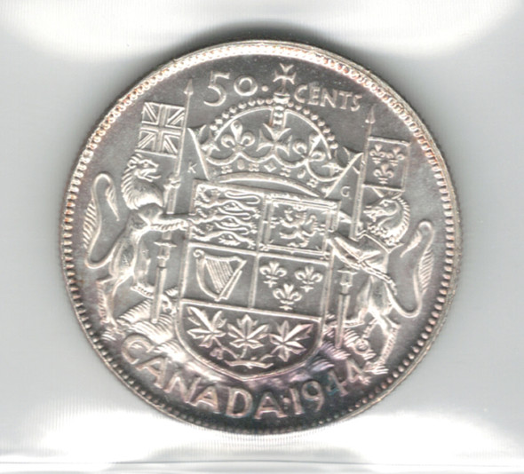 Canada: 1944 50 Cent Far 4 ICCS MS63