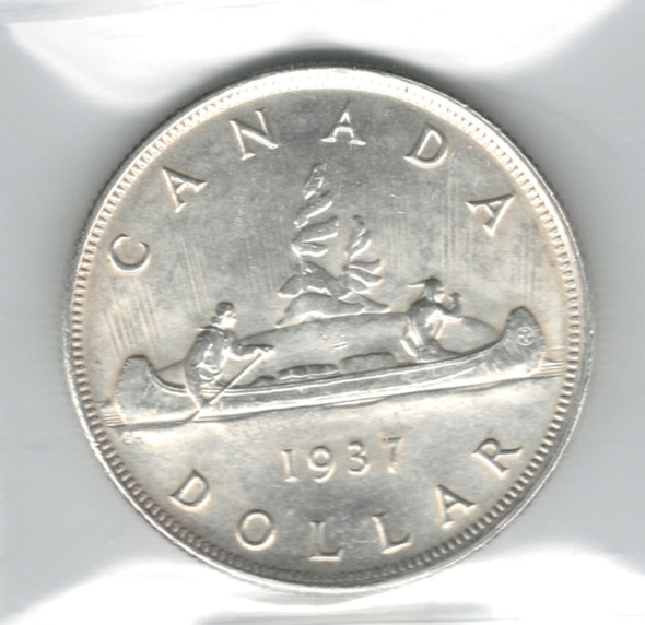 Canada: 1937 $1 Silver Dollar ICCS MS64 #2 Canada: 1937 $1 Silver Dollar ICCS MS64 #2