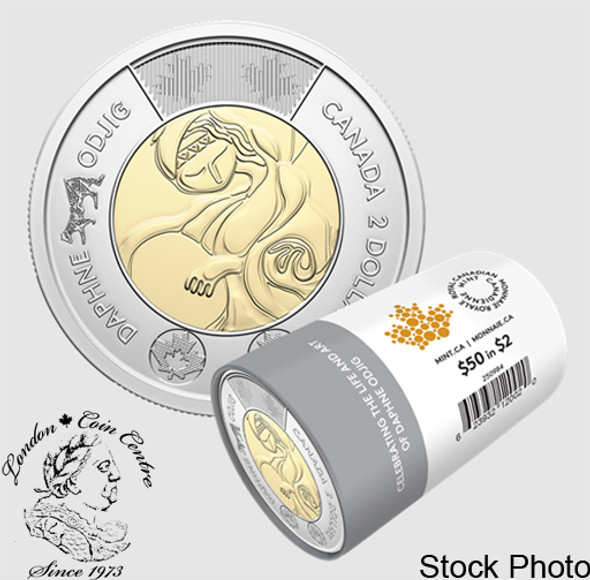 Canada: 2025 $2 Celebrating The Life and Art of Daphne Odjig Special Wrap Non-Coloured Roll