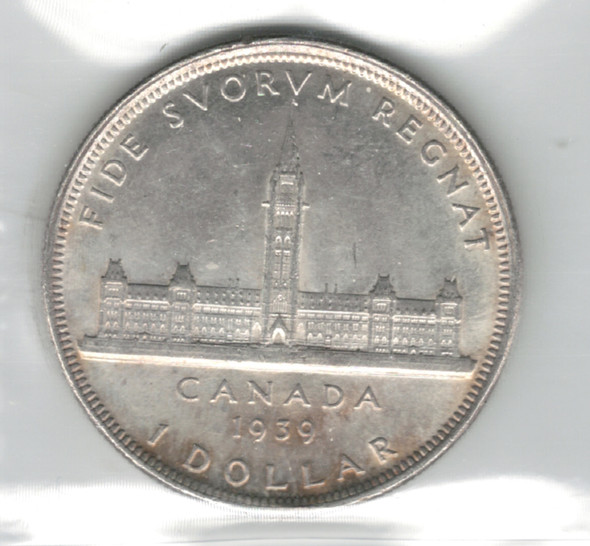 Canada: 1939 $1 Silver Dollar ICCS MS64 #7 Canada: 1939 $1 Silver Dollar ICCS MS64 #7