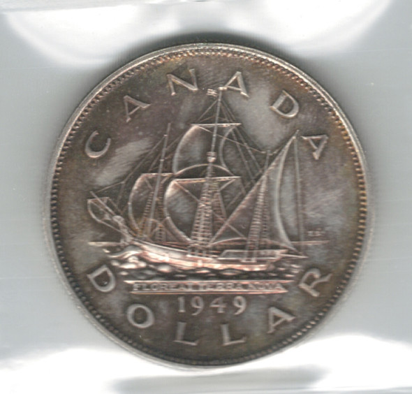 Canada: 1949 $1 Silver Dollar ICCS MS65 #3 Canada: 1949 $1 Silver Dollar ICCS MS65 #3