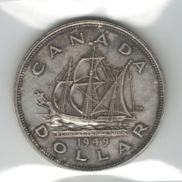 Canada: 1949 $1 Silver Dollar ICCS MS65 #7