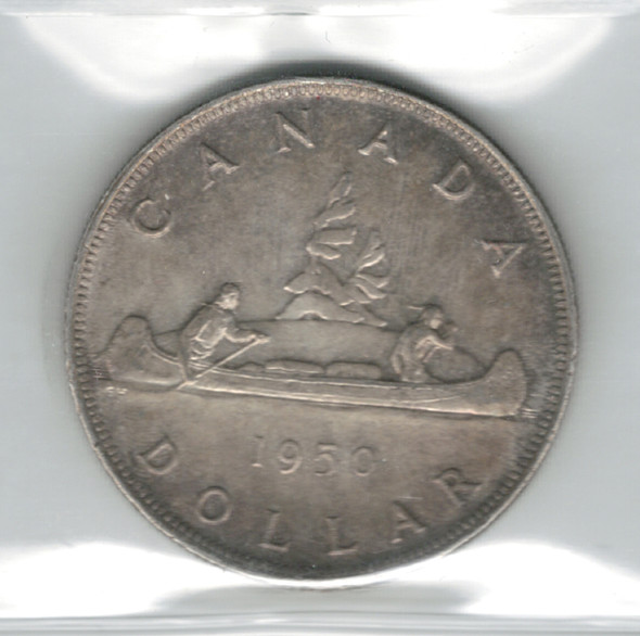 Canada: 1950 $1 Silver Dollar ICCS MS63 Canada: 1950 $1 Silver Dollar ICCS MS63