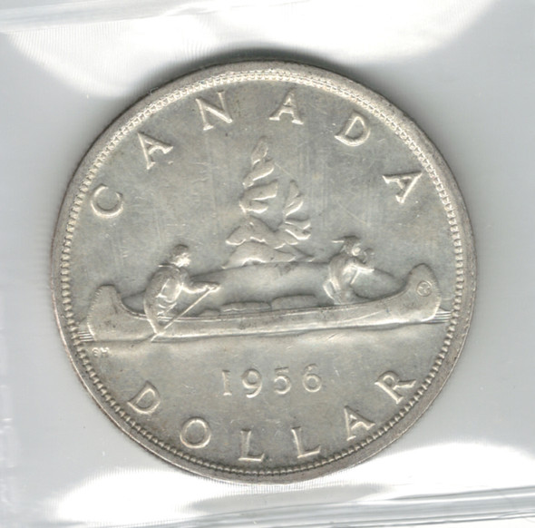 Canada: 1956 $1 Silver Dollar ICCS MS63 Canada: 1956 $1 Silver Dollar ICCS MS63