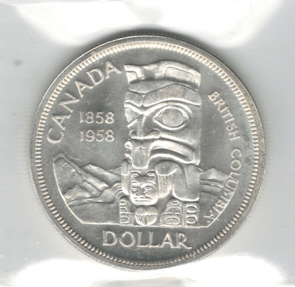 Canada: 1958 $1 Silver Dollar ICCS MS64 #2 Canada: 1958 $1 Silver Dollar ICCS MS64 #2