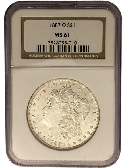 United States: 1887-O Morgan Dollar NGC MS61 Blast White