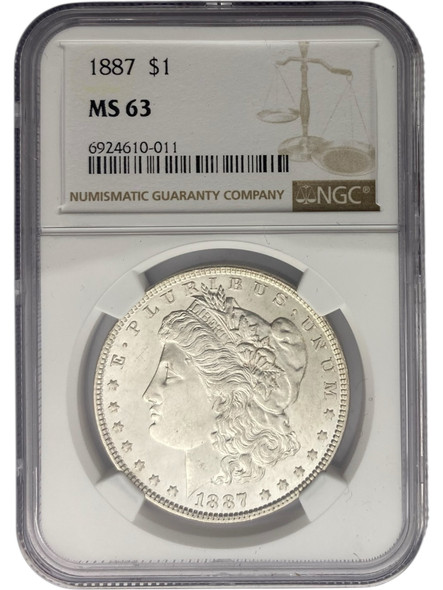 United States: 1887 Morgan Dollar NGC  MS63 United States: 1887 Morgan Dollar NGC  MS63