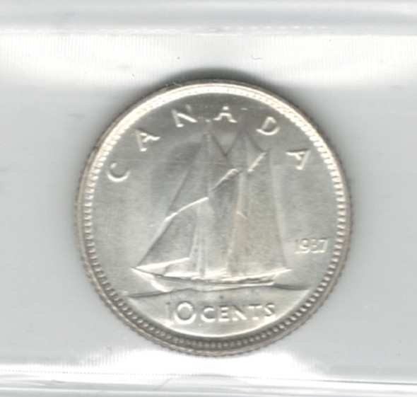 Canada: 1937 10 Cent ICCS MS65 #2