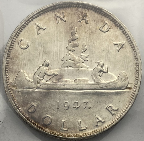 Canada: 1947 $1 ML ICCS AU50 Canada: 1947 $1 ML ICCS AU50