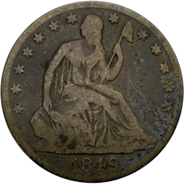 United States: 1849-O 50 Cent Seated Liberty Half Dollar VG8