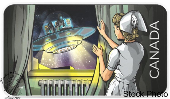 Canada: 2023 $20 Canada's Unexplained Phenomenon: The Duncan Incident 1 oz Pure Silver Glow-in-the-dark Coin *No Outer Box / Light* Canada: 2023 $20 Canada's Unexplained Phenomenon: The Duncan Incident 1 oz Pure Silver Glow-in-the-dark Coin *No Outer Box / Light*