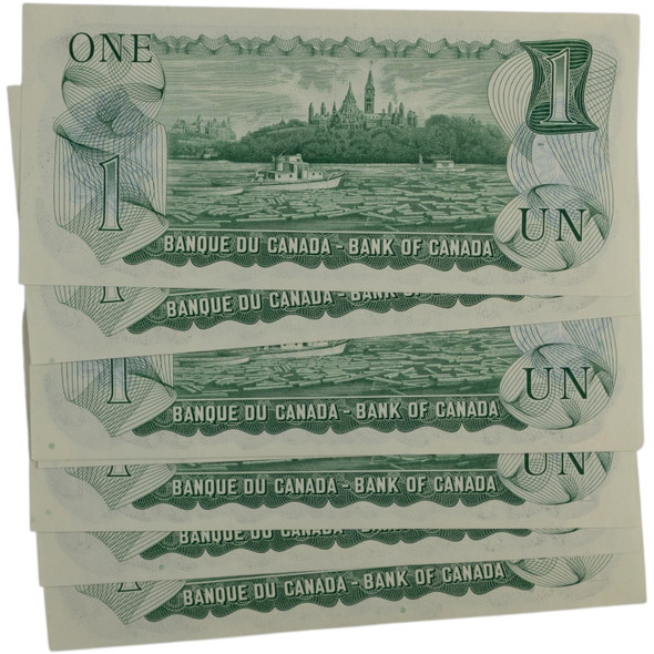 Canada: 1973 $1 Bank Of Canada Banknotes 10 in Sequence MM