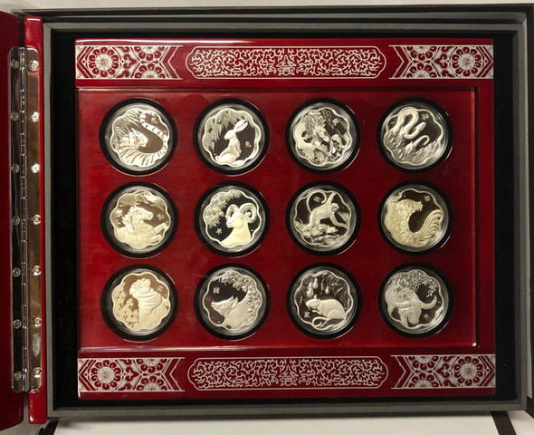 Canada: 2010 - 2021 Lunar Lotus Complete Collection in Red Display Case. **Missing one COA**