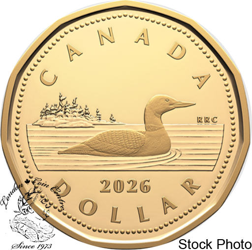 Canada: 2026 $1 Loonie Proof Silver Coin with Gold Plating