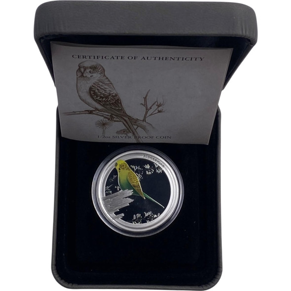 Australia: 2013 50 Cent Budgerigar Coloured Silver Coin