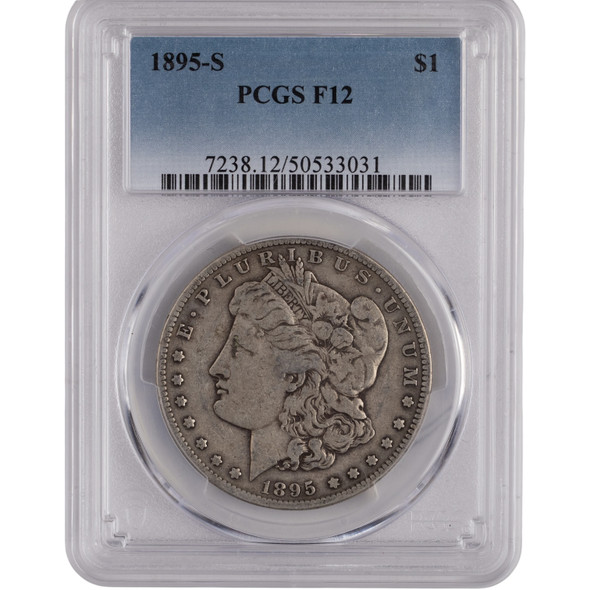 United States: 1895-S Morgan Dollar PCGS F12