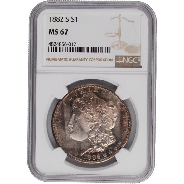 United States: 1882-S Morgan Dollar NGC MS67