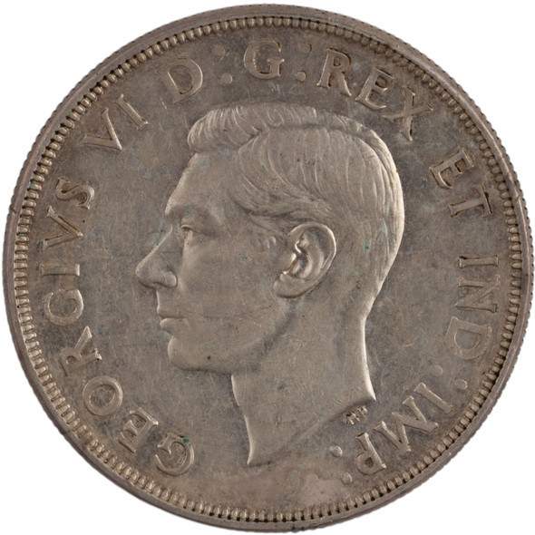 Canada: 1947 $1 P7 3xHP AU50