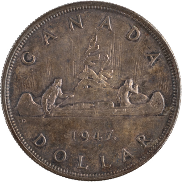 Canada: 1947 $1 ML Maple Leaf Silver Dollar