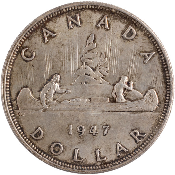 Canada: 1947 $1 Blunt 7 Silver Dollar