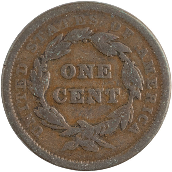 United States: 1843 1 Cent Braided Hair