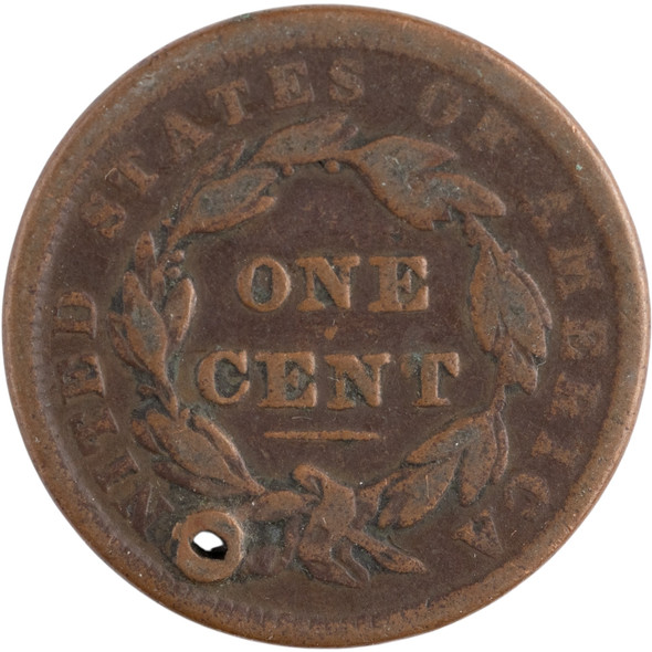 United States: 1938 1 Cent Coronet Head VG Holed