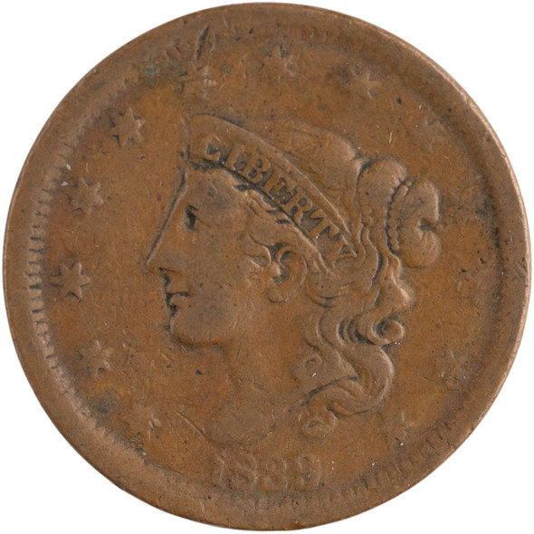 United States: 1839 1 Cent Coronet Head of 1838