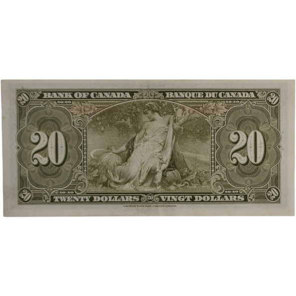 Canada: 1937 $20 Bank Of Canada Banknote Coyne-Towers K/E EF