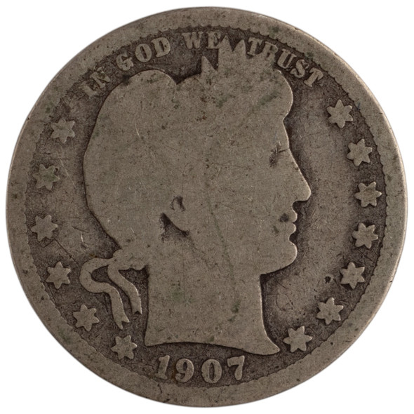 United States: 1907-D 25 Cent G4