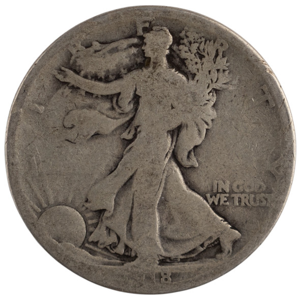 United States: 1918-S 50 Cent AG3