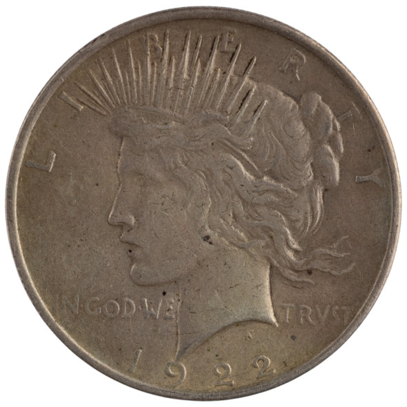 United States: 1922 Peace Dollar VF